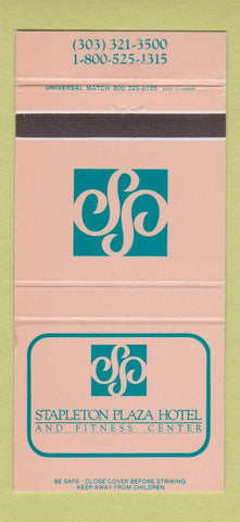 Matchbook Cover - Stapleton Plaza Hotel Denver Colorado 30 Strike