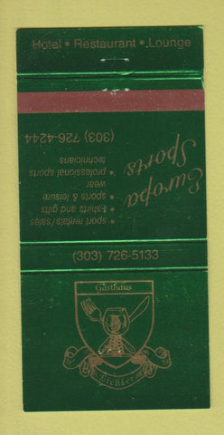 Matchbook Cover Gasthaus Eichler Restaurant Hotel Winter Park Colorado 30 Strike