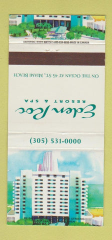 Matchbook Cover - Eden Roc Resort Miami Beach FL 30 Strike