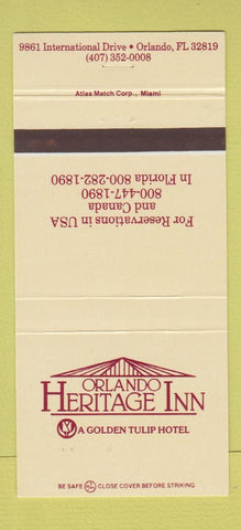 Matchbook Cover - Hertiage Inn Orlando FL 30 Strike