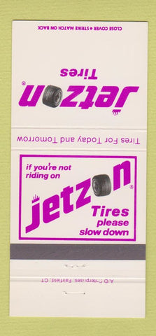 Matchbook Cover - Jetzon Tires Illico Oil Lincoln IL 30 Strike