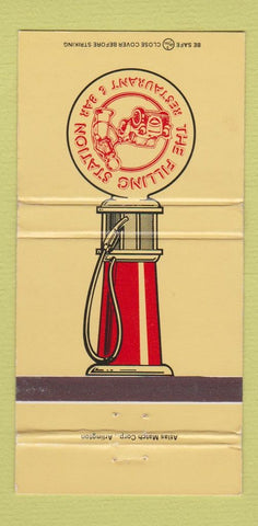 Matchbook Cover - Filling Station Restaurant Dallas Austin TX WEAR 30 Strike