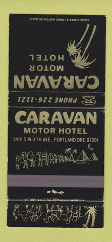 Matchbook Cover - Caravan Motor Hotel Portland OR 30 Strike