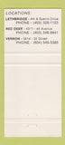 Matchbook Cover - Lodge Hotels Lethbridge Red Deer Vernon AB 30 Strike
