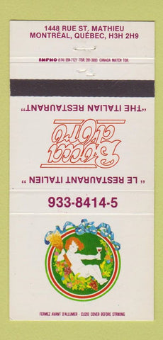 Matchbook Cover - Bocca D'Oro Restaurant Italian Montreal QC 30 Strike