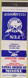 Matchbook Cover - Matchbook Cover Moose Lodge Lancaster OH