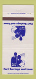 Matchbook Cover - Fort Savings Atkinson Elkhorn Edgerton Jefferson WI 30 Strike