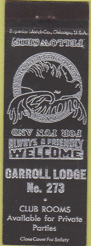 Matchbook Cover - Matchbook Cover Moose Lodge Carroll IA
