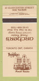 Matchbook Cover - Archer's Restaurant Bumpkin's Toronto ON 30 Strike