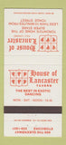 Matchbook Cover - House of Lancaster Tavern Strip Club Etobicoke ON 30 Strike