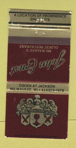 Matchbook Cover - John Ernst Restaurant Milwaukee WI 30 Strike