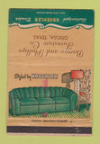 Matchbook Cover - Kroehler Furniture Barrow Phillips Odessa TX WEAR 40 Strike