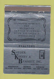 Matchbook Cover - Snyder Kinney Bennet Real Estate Birmingham MI WEAR 40 Strike