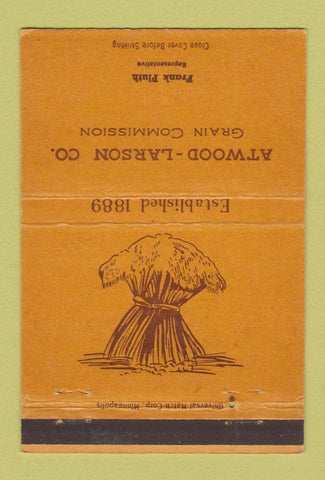 Matchbook Cover - Atwood Larson Grain Commission Duluth MN Spokane 40 Strike