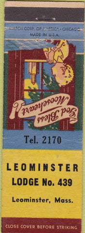 Matchbook Cover - Matchbook Cover Moose Lodge Leomister MA