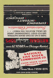 Matchbook Cover National Livestock Commission Chicago IL WORN 40 Strike