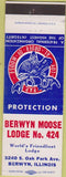 Matchbook Cover - Matchbook Cover Moose Lodge Berwyn IL