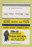 Matchbook Cover - Flo Co Furnace Sterling Sheet Metal MI? WORN 40 Strike