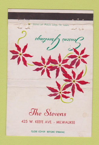 Matchbook Cover - The Stevens Milwaukee WI Christmas WEAR 40 Strike