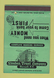 Matchbook Cover - Steuben Trust Company Hornell NY 40 Strike