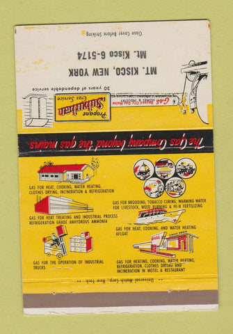 Matchbook Cover - Suburban Gas Company Mount Kisco NY 40 Strike