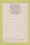 Matchbook Cover - Sugar Hill Restaurant Waterloo IA 40 Strike