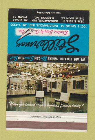 Matchbook Cover - Stillerman Electric Supply Indianapolis Madison IN 40 Strike