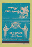 Matchbook Cover - Stevens Hotel Chicago IL Hilton Boulevard Room 40 Strike