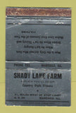 Matchbook Cover - Shady Lane Farm Marengo IL WORN 40 Strike