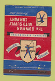 Matchbook Cover - Bowman Auto Supply Parts Cleveland OH 40 Strike