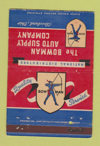 Matchbook Cover - Bowman Auto Supply Parts Cleveland OH 40 Strike