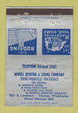 Matchbook Cover - Newell Roofing Siding Tacoma WA 40 Strike