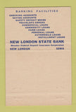 Matchbook Cover - New London State Bank IA low phone # PEACH 40 Strike