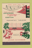 Matchbook Cover - Miller's Matchless Restaurant Denver Colorado 40 Stick