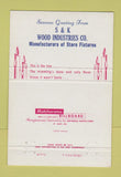 Matchbook Cover - S&K Wood Industries Store Fixtures Christmas 40 Strike