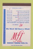 Matchbook Cover - Midway Fishing Tool Taft Ventura Santa Rosa CA 40 Strike
