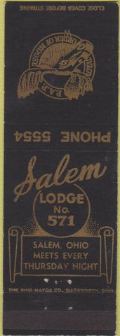 Matchbook Cover - Matchbook Cover Moose Lodge Salem OH
