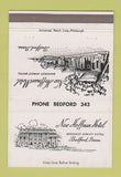 Matchbook Cover - New Hoffman Hotel Bedford PA low phone # 40 Strike