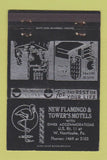 Matchbook Cover - New Flamingo Tower's Motels West Nanticoke PA 40 Strike