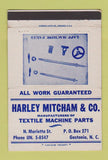 Matchbook Cover - Harley Mitcham Textile Machine Parts Gastonia NC 40 Strike