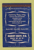 Matchbook Cover - Harry Neff Philadelphia PA belts bandages jock strap 40 Strike