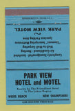 Matchbook Cover - Park View Hotel Motel Weirs Beach NH BLUE 40 Strike