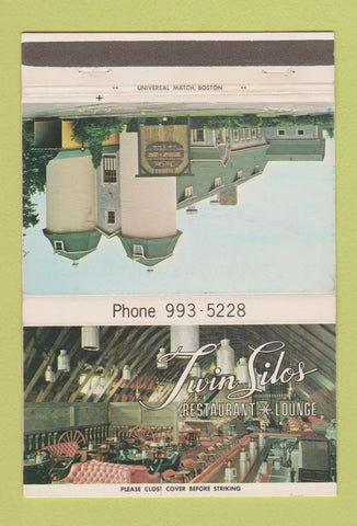 Matchbook Cover - Twin Silos Restaurant South Dartmouth MA 40 Strike
