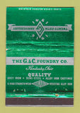 Matchbook Cover - G&C Foundry Sandusky OH WEAR 40 Strike