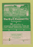 Matchbook Cover - G&C Foundry Sandusky OH WEAR 40 Strike