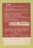 Matchbook Cover - United Auto Workers Union 40 Strike