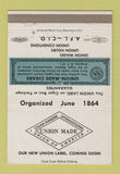 Matchbook Cover - Union Cigar Makers Washington DC 40 Strike