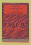 Matchbook Cover - Union Wire Rope Munnell Sherrill Eugene OR 40 Strike