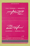 Matchbook Cover - Zollinger Harned Allentown PA 40 Strike