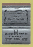 Matchbook Cover - Snyder Kinney Bennet Real Estate Birmingham MI 40 Strike